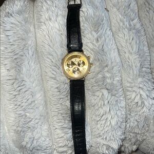 Gold and Black Men's Watch